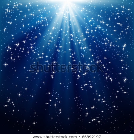 ストックフォト: Falling Star On A Blue Background