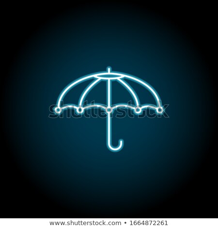 Stock photo: Dark Blue Umbrella Simple Icon
