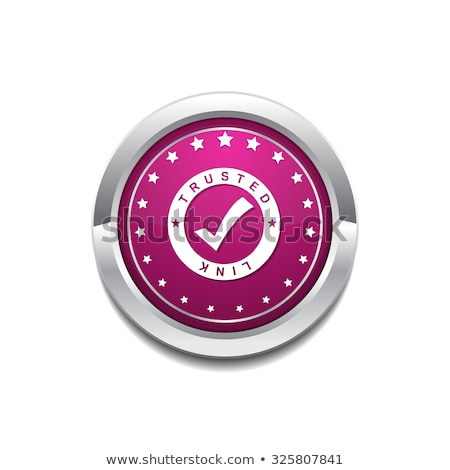 Stock photo: Trusted Link Pink Vector Button Icon