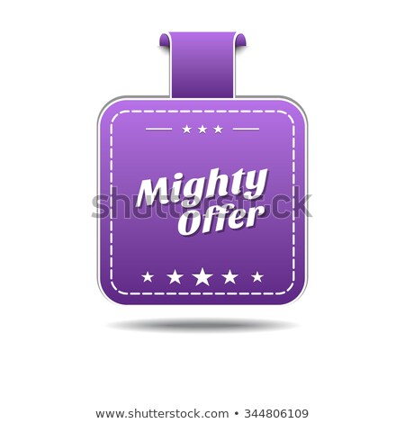 Foto stock: Mighty Offer Violet Vector Icon Design