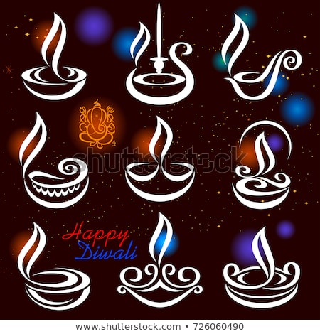 Stock photo: Vibrant Diwali Colorful Banner With Diya Art