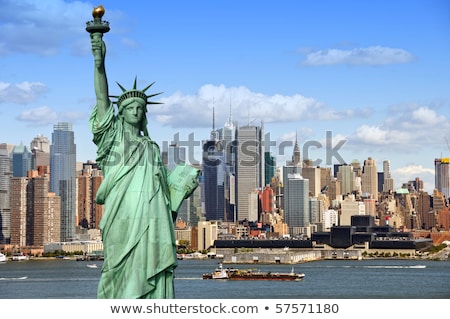 Stock foto: Skyline Of Lower Manhattan At New York City