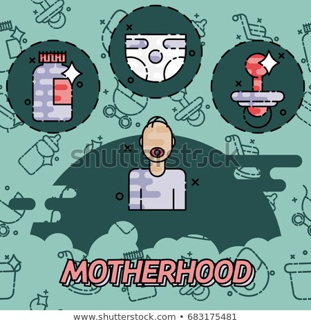 Сток-фото: Motherhood Flat Conept Icons