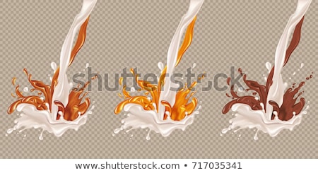 [[stock_photo]]: Milk Chocolate Splash Vector Milky Cocktail Yummy Breakfast Abstract Calorie 3d Realistic Illust