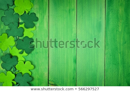 Foto stock: Shamrock Leaves Border Background For St Patricks Day