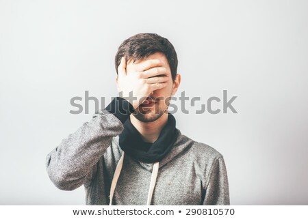 Stock fotó: Businessman With Necktie Covering His Eyes