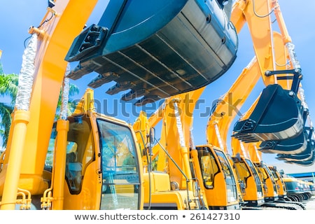 Stok fotoğraf: Shovel Excavator On Asian Rental Company Site