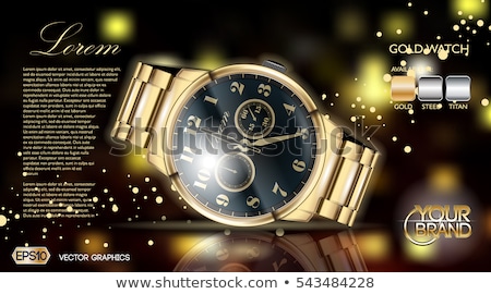 Foto stock: Golden And Silver Modern Wrist Watch