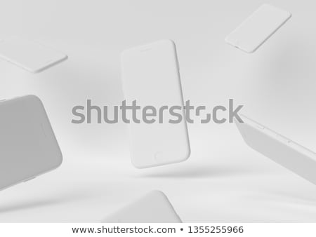 Stockfoto: Workspace With Blank Monitor Screen 3d Rendering