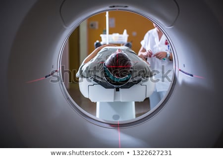 Foto stock: Senior Male Patient Undergoing A Mri Examination In A Modern Hospital
