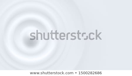 ストックフォト: Clean Cold White Milky Waterdrop Circle Waves Vector Illustrati