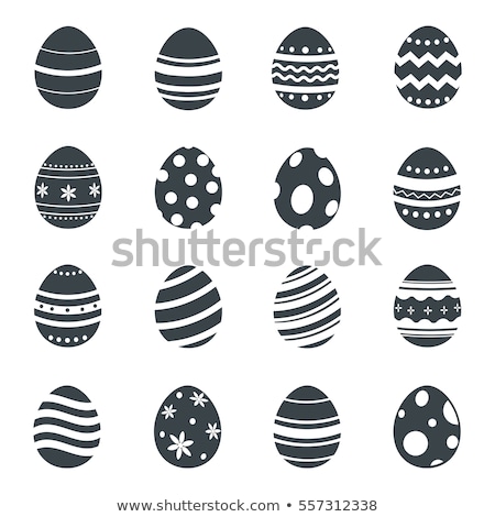 Stok fotoğraf: Easter Eggs With Ornament Decoration