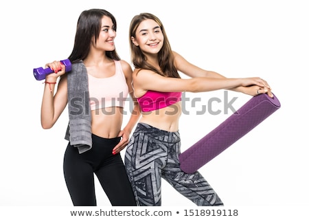 Stock foto: Woman Working Out With Dumbbells