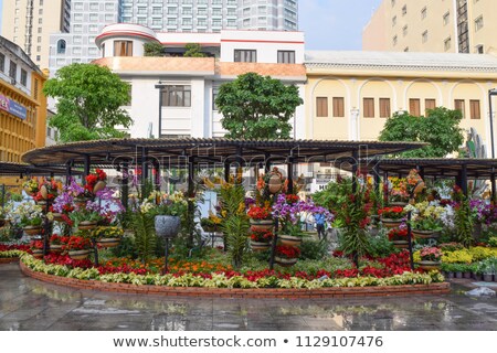 Stockfoto: New Years Festivities Decoration In Saigon Vietnam