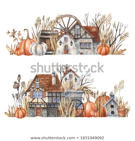 [[stock_photo]]: Cottage Garden Of Small Brick Home