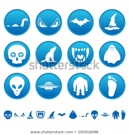 Stock fotó: Vampire Mouth Vampire Teeth Vector Buttons Set