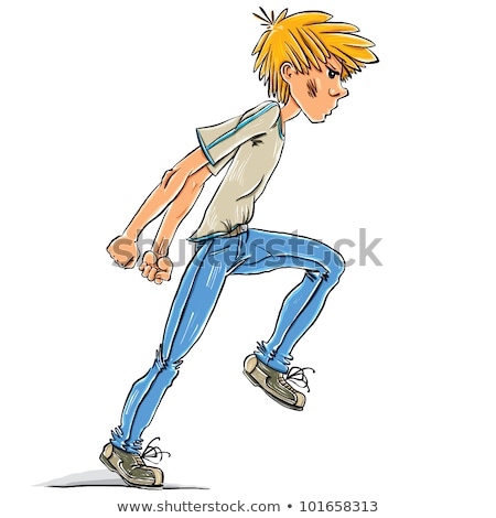 Stock fotó: Aggressive Teen Walking