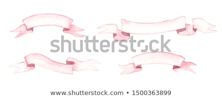 Stok fotoğraf: Pink Watercolor Banners Set Template