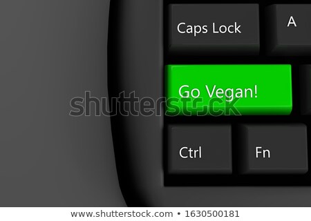 ストックフォト: Keyboard With Green Keypad - Go Green 3d Render