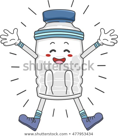 Stockfoto: Mascot Bottled Exercise Energized