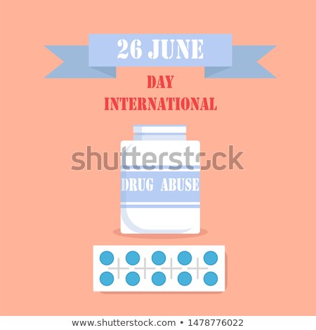 Stock fotó: International Day Of Drag Abuse 26 June Poster