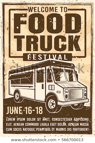 Foto d'archivio: Color Vintage Food Truck Poster