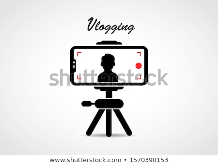 Zdjęcia stock: Vlog Concept Vector Illustration