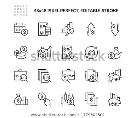 Stock fotó: Set Of Economy And Finance Related Icons