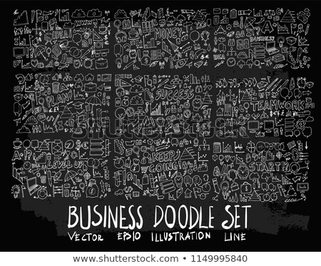 Zdjęcia stock: Teamwork Business Concept With Doodles Sketch Background