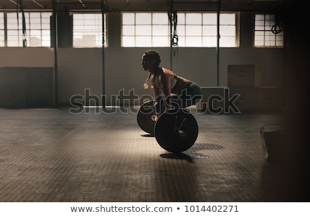 [[stock_photo]]: Fit Female Athlete Doing Heavy Weight Lifting