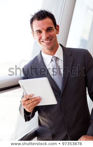 ストックフォト: European Businessman With Tablet Computer