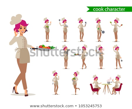 Stock photo: Cook Female Character Vector Design Animate Personage Set Of Fun Cartoon Person Isolated On White