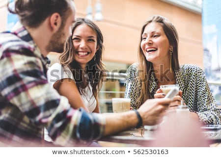 Stockfoto: Meeting Three Friends