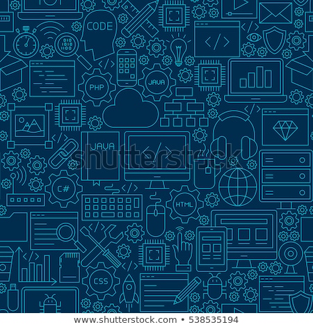 Сток-фото: Cloud Technology Tile Pattern