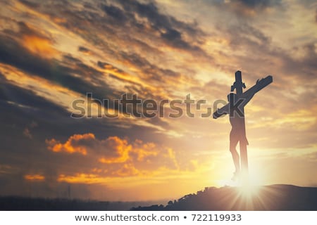 Сток-фото: Good Friday Easter Day Cross Clouds Background