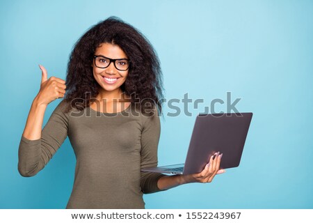 Stok fotoğraf: Beautiful Mix Race Woman Showing Thumbs Up