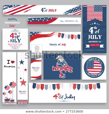 Foto stock: 4th July Independence Day Of United States Of America Poste