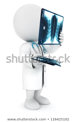 Stock photo: 3d White People Doctor With Radiography
