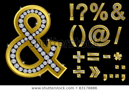 Stock fotó: Plus Symbol Shiny Diamond Font