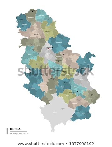 Stok fotoğraf: Map Of Serbia Subdivision Moravica District