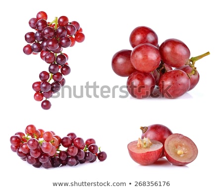 Stock photo: Bunch Of Green Grapes Over White