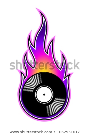 Foto d'archivio: Flame Vinyl Icon