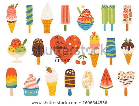 Stockfoto: Custard Vanilla Slice With Strawberries And Ice Cream