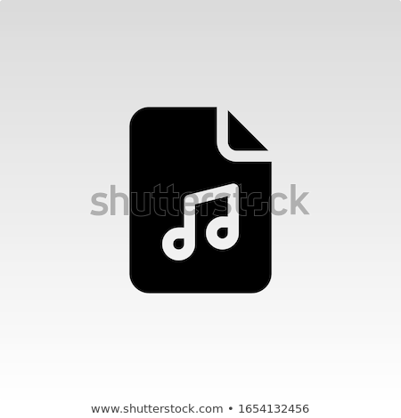 ストックフォト: Folder Icon With Music Note Icon In Trendy Flat Style Isolated On White Background For Your Web Sit