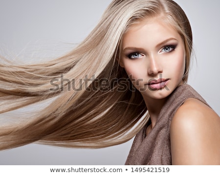 Сток-фото: Young Pretty Woman With Beautiful Blond Hairs