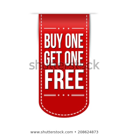 Foto d'archivio: Buy One Get One Free Red Star Banner