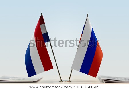 ストックフォト: Russia And Netherlands - Miniature Flags