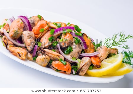 Foto d'archivio: Salmon And Mussel Salad