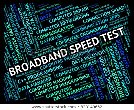 Stok fotoğraf: Broadband Speed Means World Wide Web And Communication