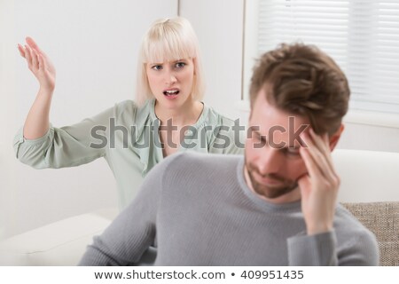 Stockfoto: Woman Shouting At Man